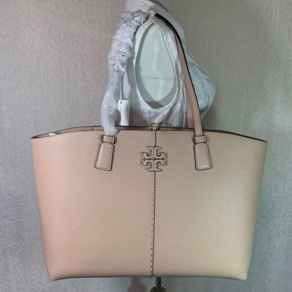 Tory Burch Bags Tory Burch Devon Sand Mcgraw Large Tote Poshmark